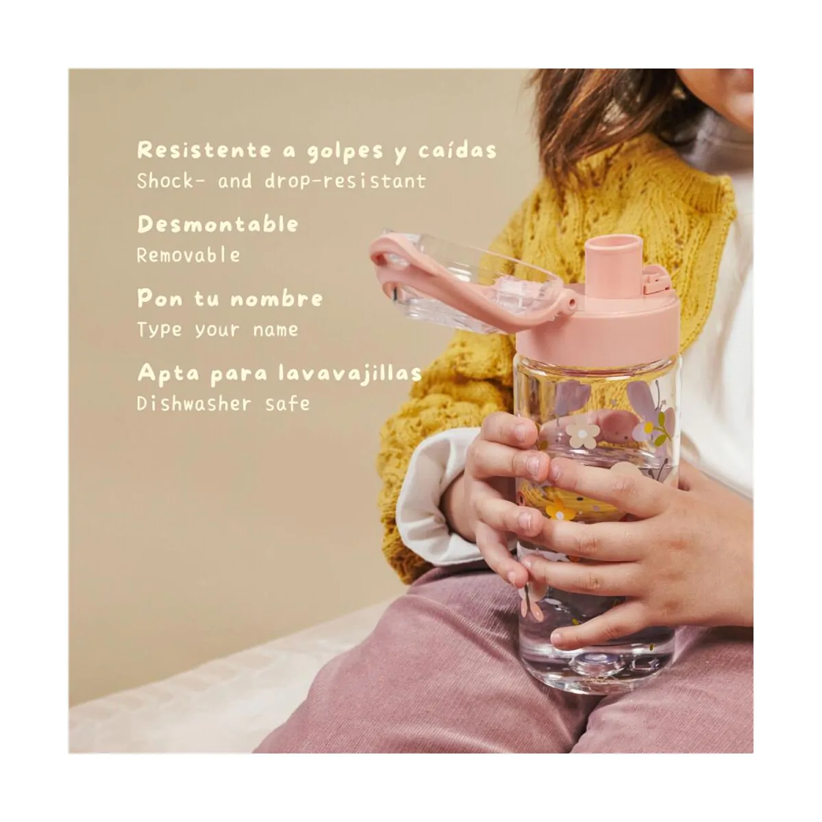 Junior Bottle Butterfly Rosa – Botella infantil 500 ml – Miniland – IndyaEduOcio 5 Junior Bottle Butterfly Rosa – Botella infantil 500 ml – Miniland – IndyaEduOcio