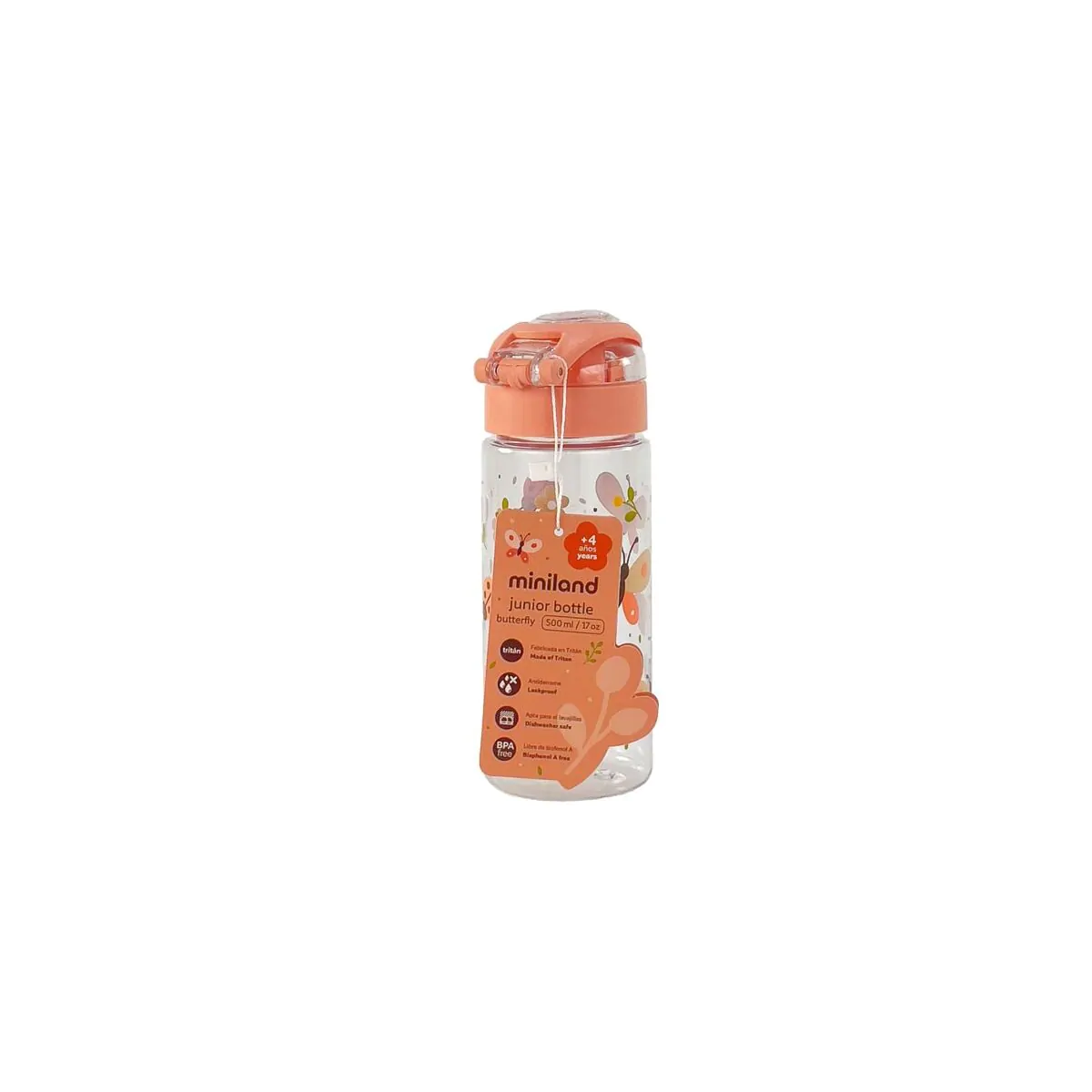 Junior Bottle Butterfly Rosa – Botella infantil 500 ml – Miniland – IndyaEduOcio 8 Junior Bottle Butterfly Rosa – Botella infantil 500 ml – Miniland – IndyaEduOcio