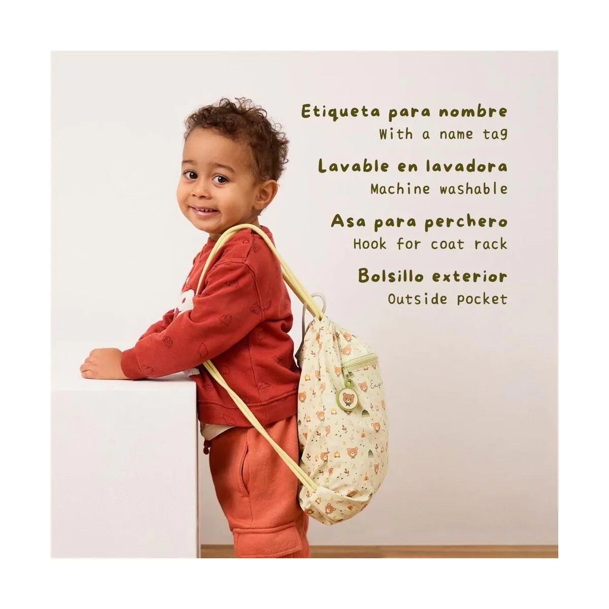 Kiddie Sack Explorer – Mochila saco infantil impermeable – Miniland – IndyaEduOcio 5 Kiddie Sack Explorer – Mochila saco infantil impermeable – Miniland – IndyaEduOcio