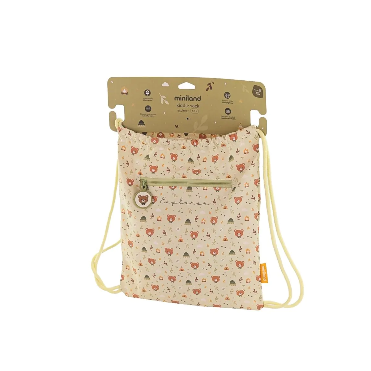 Kiddie Sack Explorer – Mochila saco infantil impermeable – Miniland – IndyaEduOcio 8 Kiddie Sack Explorer – Mochila saco infantil impermeable – Miniland – IndyaEduOcio