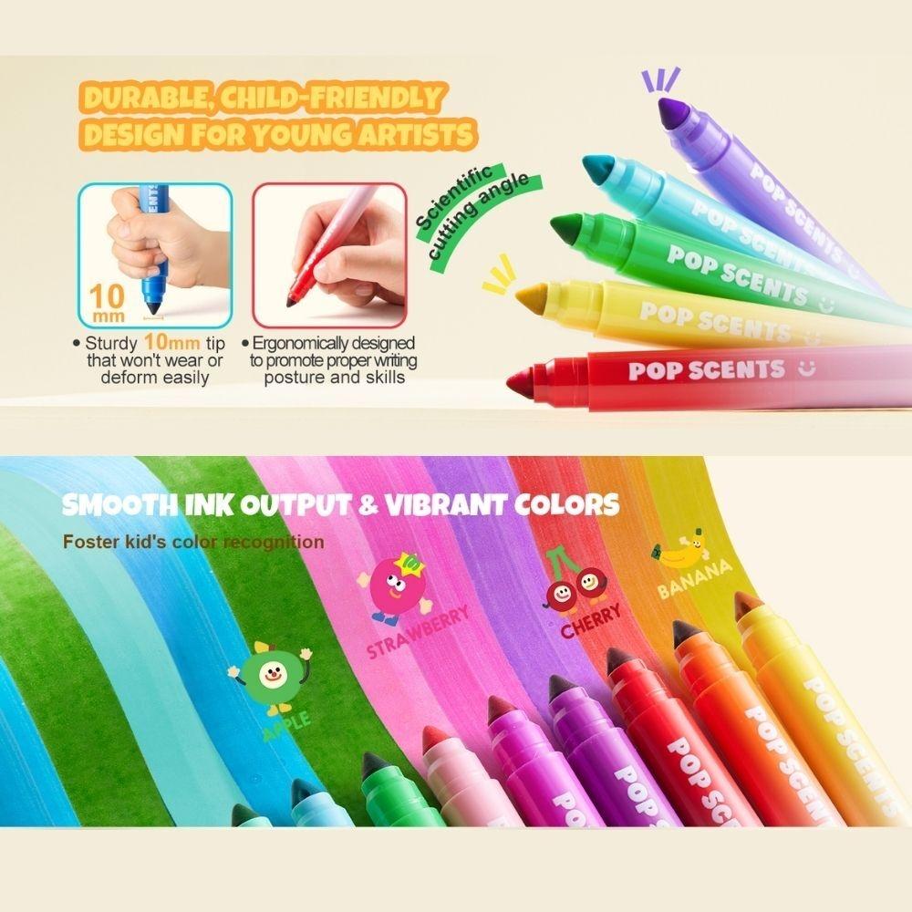 Rotuladores Lavables Perfumados 12 ud. – Jarmelo – Colores con aroma – IndyaEduOcio 10 Rotuladores Lavables Perfumados 12 ud. – Jarmelo – Colores con aroma – IndyaEduOcio