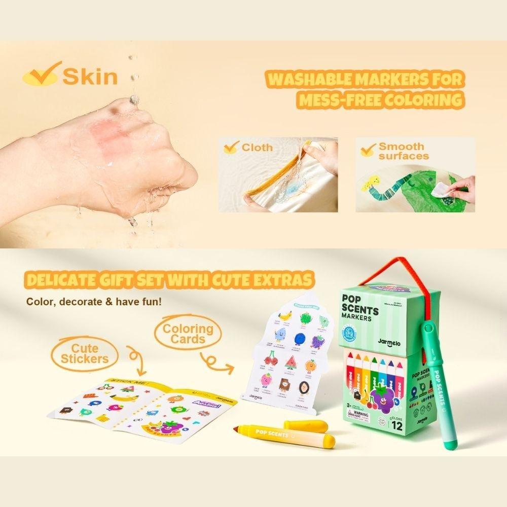 Rotuladores Lavables Perfumados 12 ud. – Jarmelo – Colores con aroma – IndyaEduOcio 11 Rotuladores Lavables Perfumados 12 ud. – Jarmelo – Colores con aroma – IndyaEduOcio