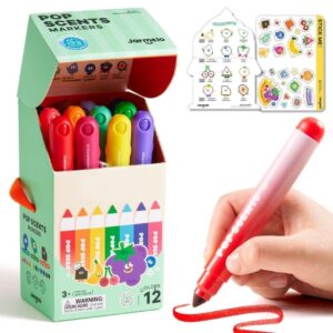 Rotuladores Lavables Perfumados 12 ud. – Jarmelo – Colores con aroma – IndyaEduOcio