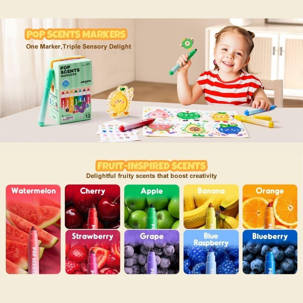 Rotuladores Lavables Perfumados 12 ud. – Jarmelo – Colores con aroma – IndyaEduOcio 8 Rotuladores Lavables Perfumados 12 ud. – Jarmelo – Colores con aroma – IndyaEduOcio