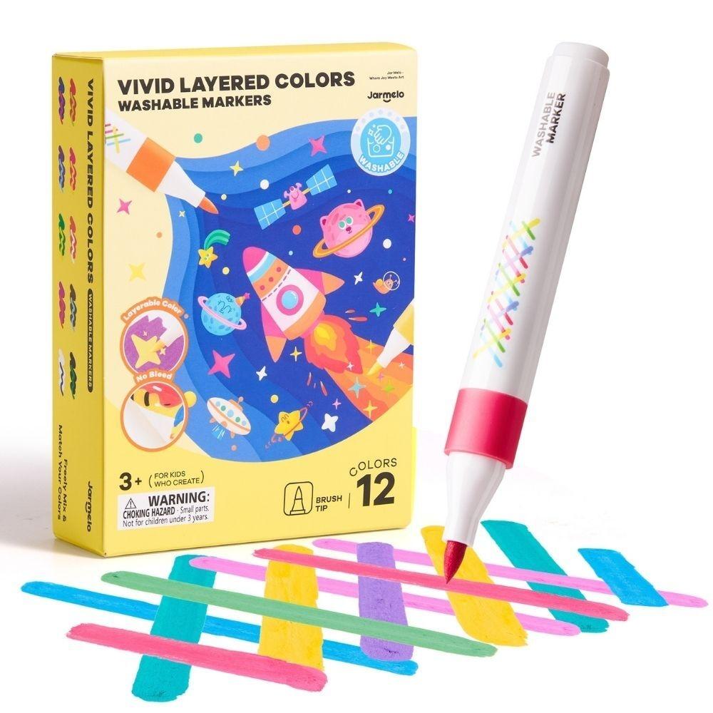 Rotuladores por Capas Lavables Vivid Colored 12 ud. – Jarmelo – Colores superpuestos – IndyaEduOcio 2 Rotuladores por Capas Lavables Vivid Colored 12 ud. – Jarmelo – Colores superpuestos – IndyaEduOcio