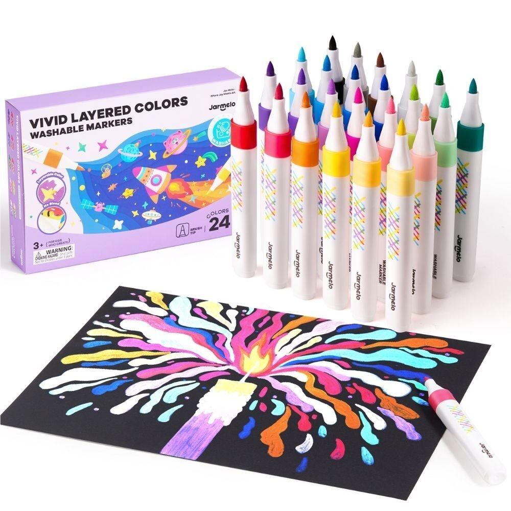 Rotuladores por Capas Lavables Vivid Colored 24 ud. – Jarmelo – Colores superpuestos – IndyaEduOcio 2 Rotuladores por Capas Lavables Vivid Colored 24 ud. – Jarmelo – Colores superpuestos – IndyaEduOcio