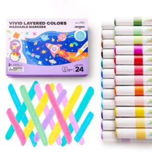 Rotuladores por Capas Lavables Vivid Colored 24 ud. – Jarmelo – Colores superpuestos – IndyaEduOcio