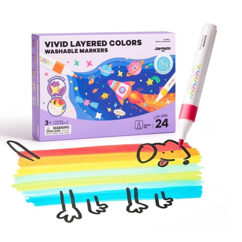 Rotuladores por Capas Lavables Vivid Colored 24 ud. – Jarmelo – Colores superpuestos – IndyaEduOcio 4 Rotuladores por Capas Lavables Vivid Colored 24 ud. – Jarmelo – Colores superpuestos – IndyaEduOcio