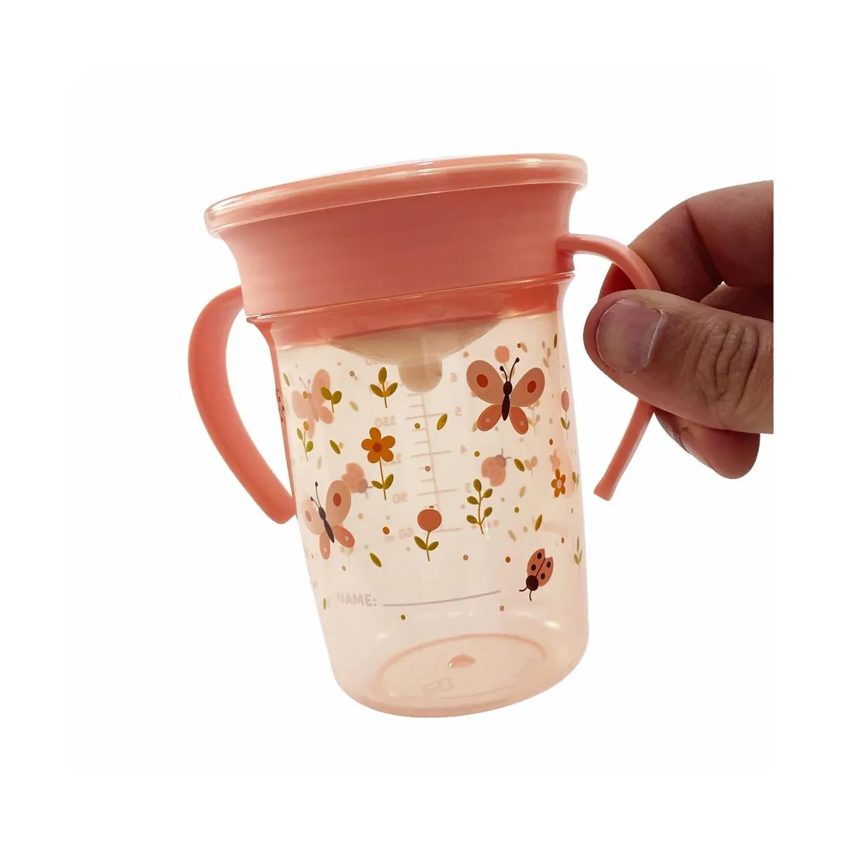 Sippy Cup 360 Butterfly – Vaso de aprendizaje antiderrame – Miniland – IndyaEduOcio 4 Sippy Cup 360 Butterfly – Vaso de aprendizaje antiderrame – Miniland – IndyaEduOcio