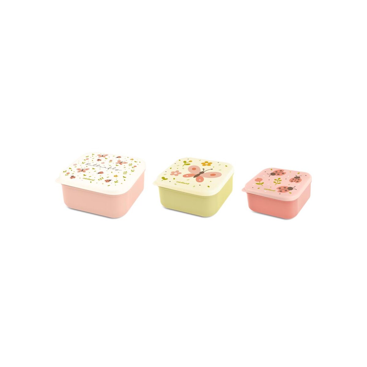 Snackbox-3 Butterfly – Set de recipientes infantiles – Miniland – IndyaEduOcio Snackbox-3 Butterfly – Set de recipientes infantiles – Miniland – IndyaEduOcio