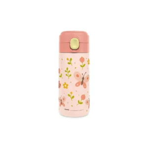 Steel Junior Bottle Butterfly Rosa – Botella acero inoxidable 320 ml – Miniland – IndyaEduOcio