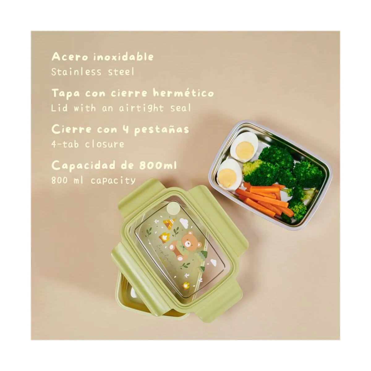 Steel Lunchbox Explorer – Fiambrera infantil acero inoxidable – Miniland – IndyaEduOcio 5 Steel Lunchbox Explorer – Fiambrera infantil acero inoxidable – Miniland – IndyaEduOcio