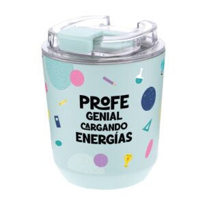 Vaso Térmico Profe Genial Cargando Energías 280 ml – Vaso Acero Inoxidable – Lovely Story – IndyaEduOcio