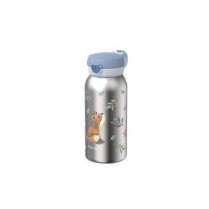 Botella Flip Cap Acero Forest Friends – Botella Infantil de Acero Inoxidable – Little Dutch – Antifugas con Apertura Fácil – IndyaEduOcio