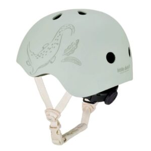 Casco Verde Hoja – Casco infantil para bicicleta y patinete – Little Dutch – IndyaEduOcio