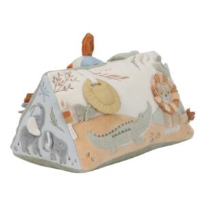 Cojín de Actividades Triangular Safari Friends – Juguete Sensorial para Bebés – Little Dutch – Estimulación Temprana – IndyaEduOcio