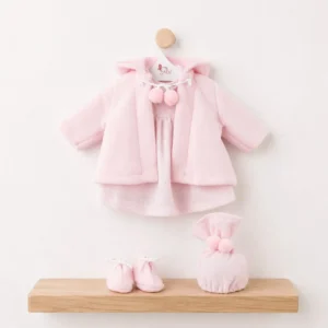 Conjunto Leo Trenca Rosa – Ropa para Muñeco 46 cm – Asivil – Colección Leo – IndyaEduOcio