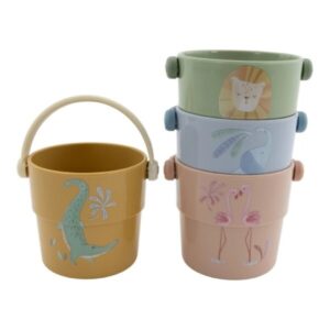 Cubitos de Baño Safari Friends – Juguete de Baño Infantil – Little Dutch – Diversión Acuática desde 12 meses