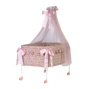 Cuna con Dosel Martina – Cuna para Muñecas – Asivil – Juego de Imitación 30-46 cm – IndyaEduOcio