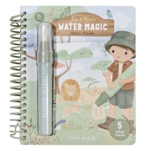 Libro Mágico de Colorear Safari Friends – Libro Water Magic Reutilizable – Little Dutch – Creatividad desde 2 años