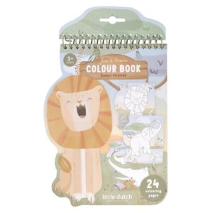 Libro para Colorear Espiral Safari León – Libro de Colorear – Little Dutch – Desde 3 años