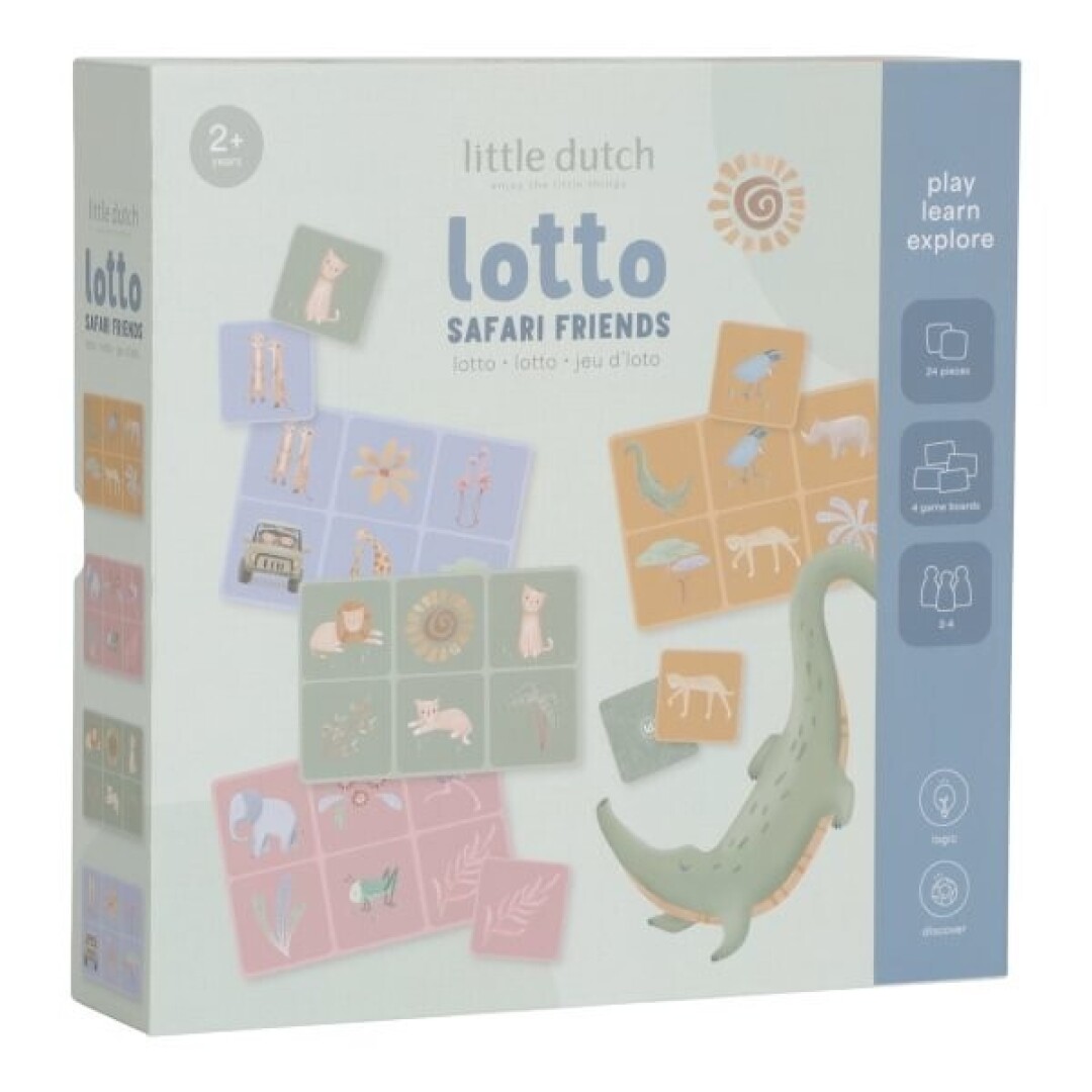 Lotto Safari Friends – Juego de Asociación Infantil – Little Dutch – Aprendizaje desde 2 años Lotto Safari Friends – Juego de Asociación Infantil – Little Dutch – Aprendizaje desde 2 años