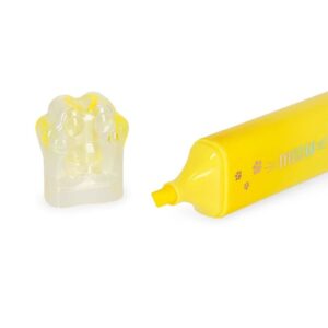 Marcador Fluorescente Meow Amarillo – Subrayador con forma de patita – Legami – IndyaEduOcio