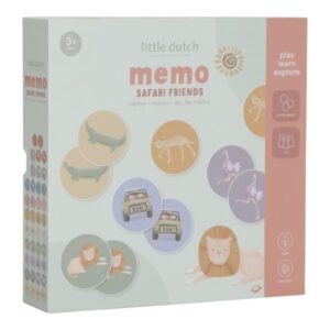 Memo Safari Friends – Juego de Memoria Infantil – Little Dutch – Concentración desde 3 años