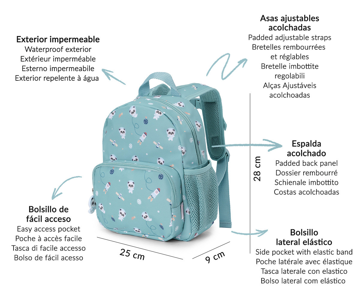 Mochila Infantil Pandas in Space – Mochila escolar infantil – Tutete – IndyaEduOcio 2 Mochila Infantil Pandas in Space – Mochila escolar infantil – Tutete – IndyaEduOcio