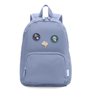 Mochila Solid Color Marine con 6 Parches Space – Mochila infantil personalizable – Tutete – IndyaEduOcio