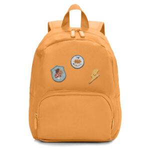 Mochila Solid Color Mustard con 6 Parches Nature – Mochila infantil personalizable – Tutete – IndyaEduOcio