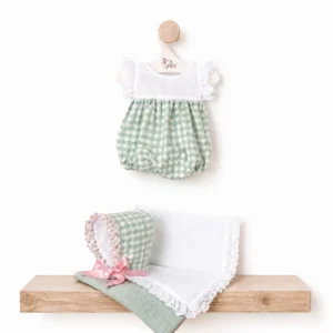Ranita Pablo Cloe – Ropa para Muñeco 43 cm – Asivil – Con Capota y Sábana – IndyaEduOcio