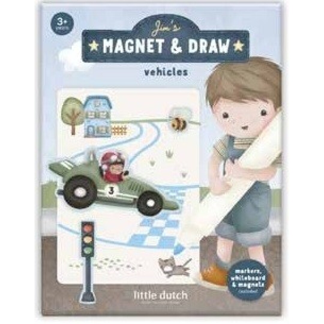 Set de Juego Magnético Jim Vehículos – Juego Magnético Reutilizable – Little Dutch – Creatividad desde 3 Años – IndyaEduOcio Set de Juego Magnético Jim Vehículos – Juego Magnético Reutilizable – Little Dutch – Creatividad desde 3 Años – IndyaEduOcio