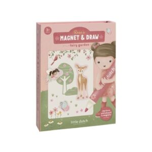 Set de Juego Magnético Rosa Fairy Garden – Juego Magnético Reutilizable – Little Dutch – Creatividad desde 3 Años – IndyaEduOcio