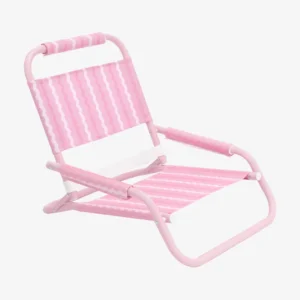 Silla de Playa Baja Plegable Rosa – Silla de Playa Compacta – BAMBINA – Ligera y Fácil de Transportar – IndyaEduOcio