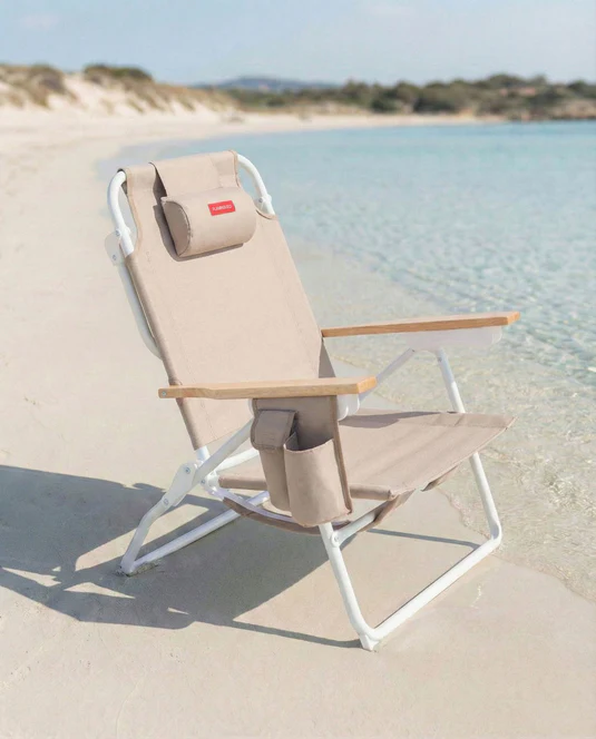 Silla de Playa Reclinable de Textileno Beige – Silla Plegable con Nevera – LUZIA – Confort y Ligereza para Verano – IndyaEduOcio 2 Silla de Playa Reclinable de Textileno Beige – Silla Plegable con Nevera – LUZIA – Confort y Ligereza para Verano – IndyaEduOcio