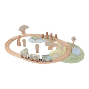 Sistema de Tren FSC Safari Friends – Circuito de Tren de Madera – Little Dutch – IndyaEduOcio