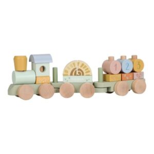 Tren Apilable FSC Safari Friends – Tren de Madera Apilable – Little Dutch – IndyaEduOcio