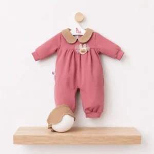 Vestido Leo Pijama Punto Rosa con Antifaz – Ropa para Muñeco 46 cm – Asivil – Colección Leo – IndyaEduOcio