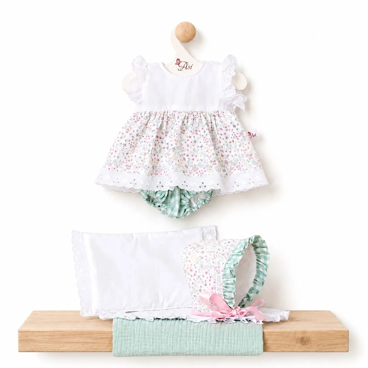Vestido María Cloe – Ropa para Muñeco 43 cm – Asivil – Con Cubrepañal y Diadema – IndyaEduOcio Vestido María Cloe – Ropa para Muñeco 43 cm – Asivil – Con Cubrepañal y Diadema – IndyaEduOcio