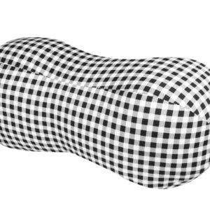 Vichi Negro – Cojín Ergonómico de Playa – Cacahuete Beach – Estampado Vichy Negro – IndyaEduOcio