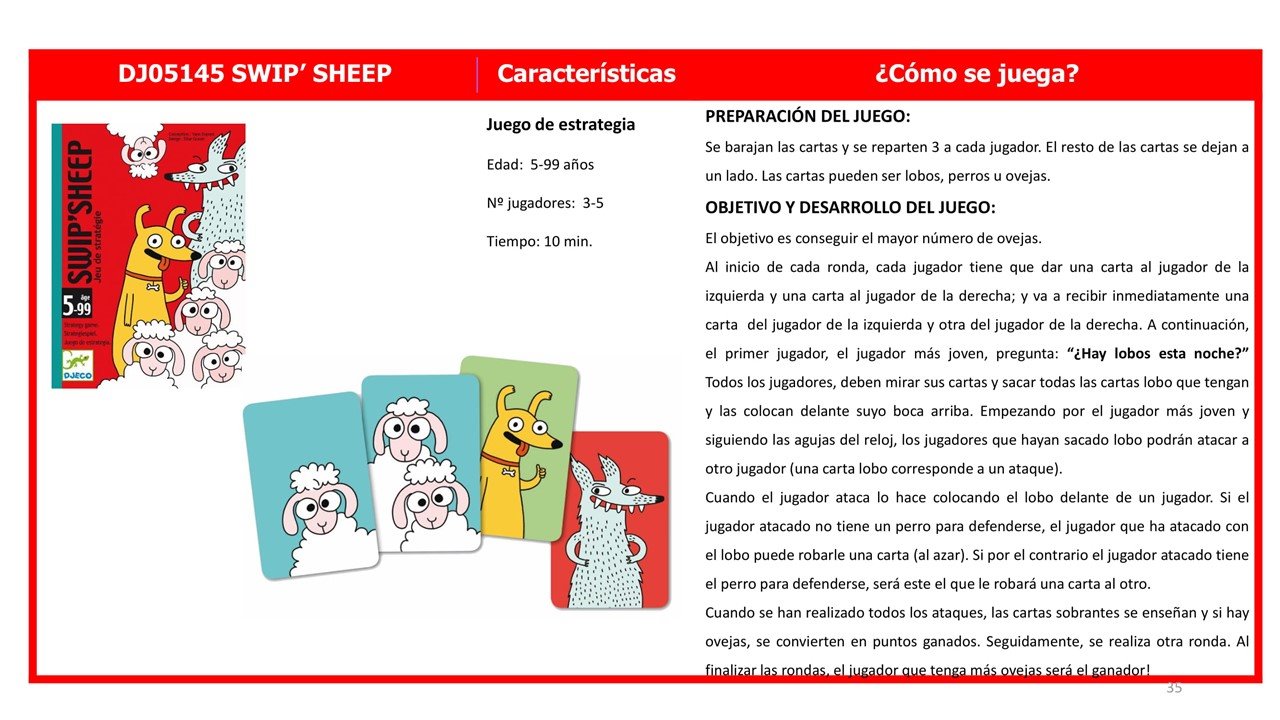 Cartas Swip'Sheep - Djeco - indyaeduocio 3 Cartas Swip'Sheep - Djeco - indyaeduocio