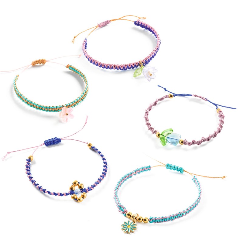 Kit Pulseras de Macramé Azules Djeco - IndyaEduOcio 3 Kit Pulseras de Macramé Azules Djeco - IndyaEduOcio