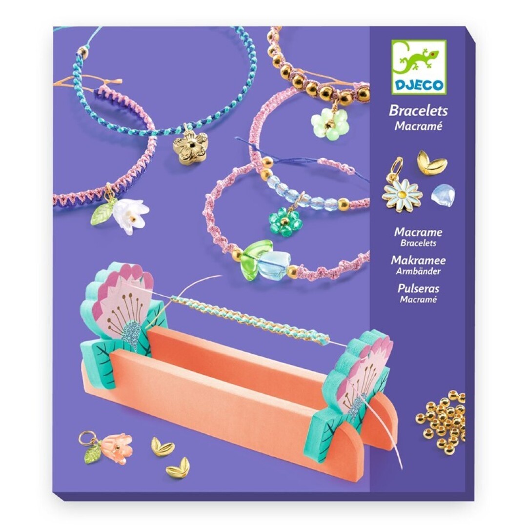 Kit Pulseras de Macramé Azules Djeco - IndyaEduOcio Kit Pulseras de Macramé Azules Djeco - IndyaEduOcio