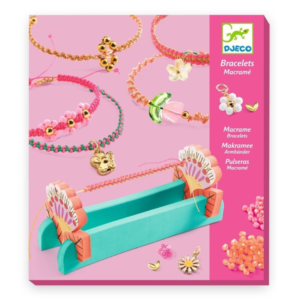 Kit Pulseras de Macramé Rosas Djeco - IndyaEduOcio