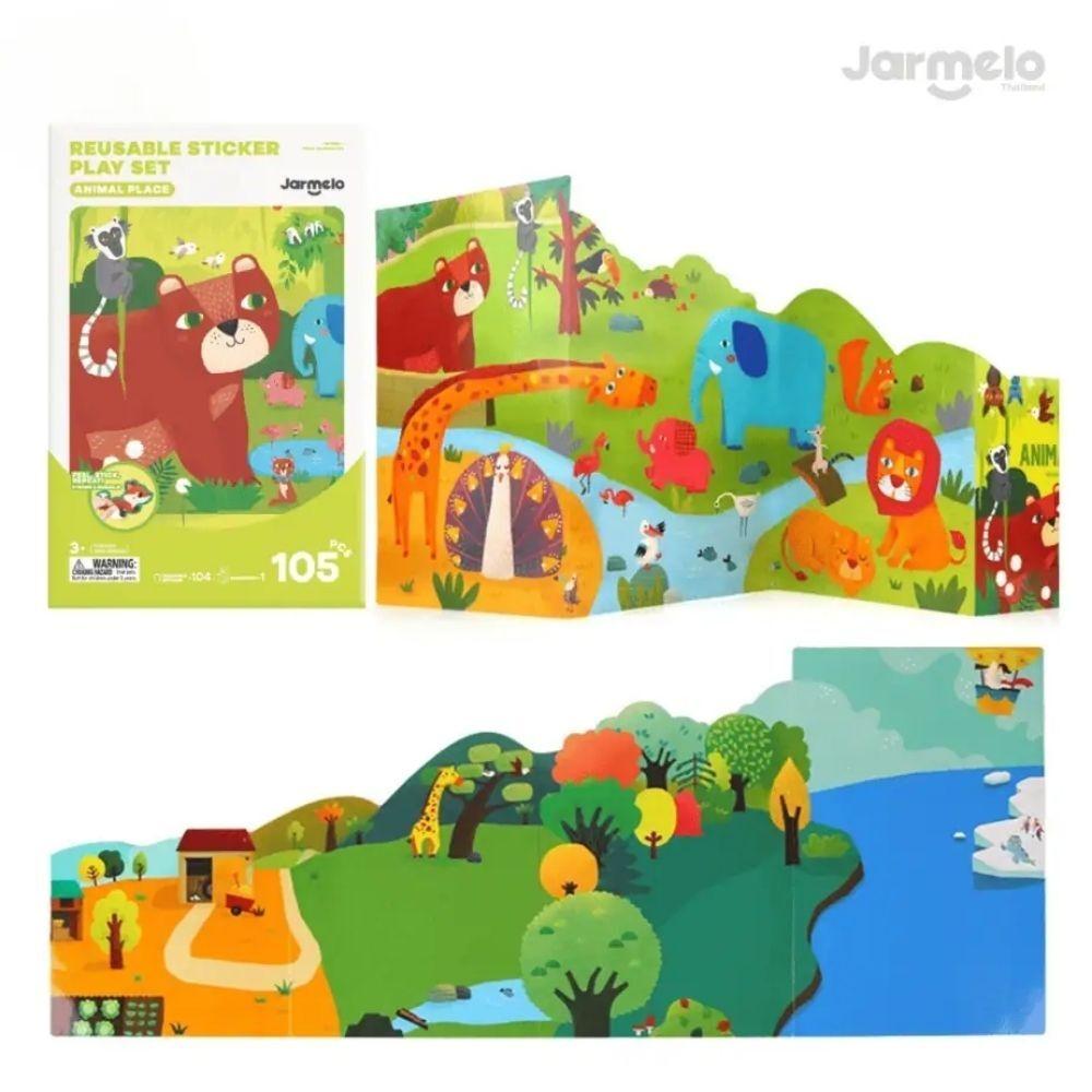 Libro de Pegatinas Reutilizables Animal Place Jarmelo IndyaEduOcio 2 Libro de Pegatinas Reutilizables Animal Place Jarmelo IndyaEduOcio