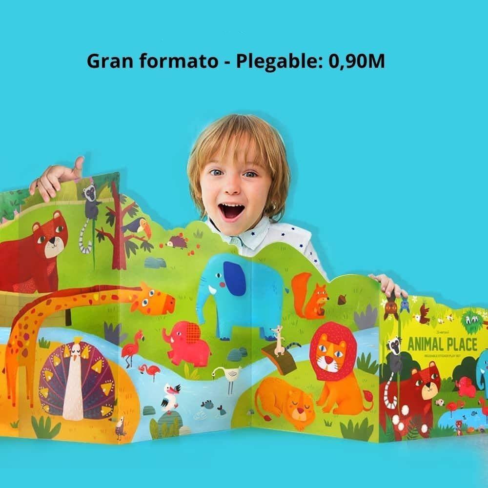 Libro de Pegatinas Reutilizables Animal Place Jarmelo IndyaEduOcio 3 Libro de Pegatinas Reutilizables Animal Place Jarmelo IndyaEduOcio