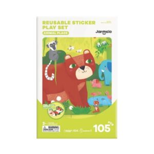 Libro de Pegatinas Reutilizables Animal Place Jarmelo IndyaEduOcio