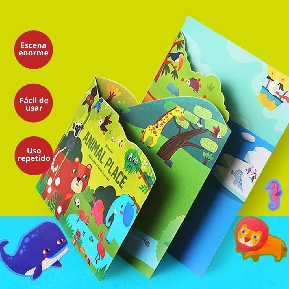 Libro de Pegatinas Reutilizables Animal Place Jarmelo IndyaEduOcio 4 Libro de Pegatinas Reutilizables Animal Place Jarmelo IndyaEduOcio