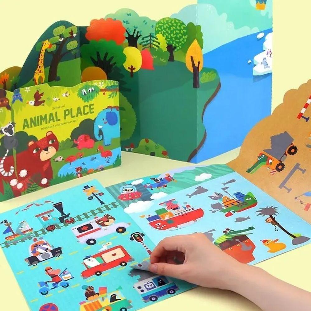 Libro de Pegatinas Reutilizables Animal Place Jarmelo IndyaEduOcio 5 Libro de Pegatinas Reutilizables Animal Place Jarmelo IndyaEduOcio